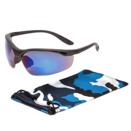 Calabria Rhino R91348 Bifocal Reading Safety Glasses Reader +3.00 Blue Mirror Wr