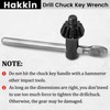 Drill Chuck Key Wrench 3/4" 5/8" 1/2" 3/8" 1/4" Carbon