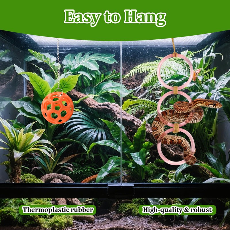 NZELSW Snake Enrichment Toys & Reptile Hammock, Snake Ball Toys