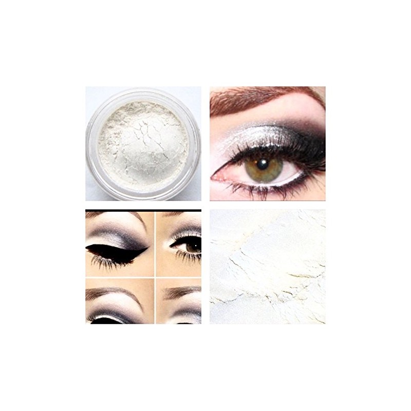 Pearl White Eyeshadow Shimmer Makeup loose Natural Mineral Mica Pearl