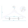 TOPIA HANGER Wooden Suit Hangers with Adjustable Metal Clips (10