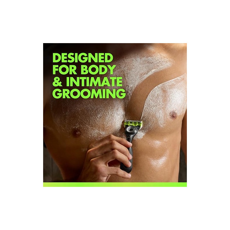 GilletteLabs Body + Intimate Razor for Men, 1 Handle &