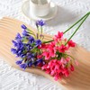 XIZHI 3 Pcs Artificial Agapanthus Flowers Real-Touch Silk Lotus Flowers
