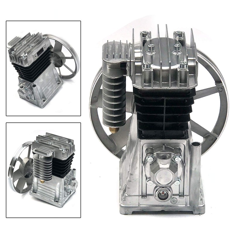 RocoReny 2HP Double Air Compressor Pump,1.5KW Piston Twin Cylinder Air