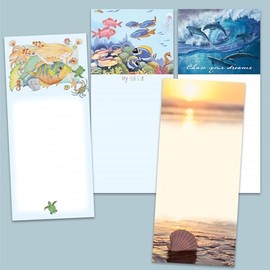 Pumpernickel Press Magnetic List Pad Set of Four– Ocean Delights. Made in USA