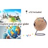 EXERZ 14 cm Globe Natural Cork Ball 12 Pins Included