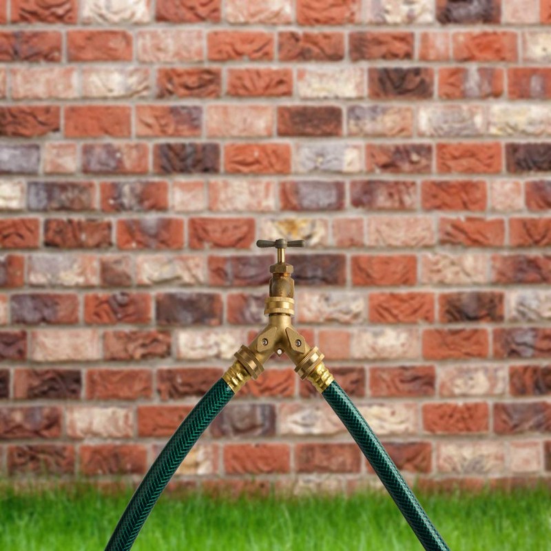 HYDRO MASTER Garden Hose Splitter, Hose Connector 2 Way Heady