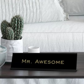 Signs ByLITA Mr. Awesome 2"x8" Novelty Nameplate Desk Sign