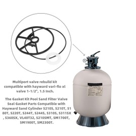 Ruimou 1Set Pool Filter Valve Seal Gasket,Multiport Valve Rebuild Kit Compatible with Hayward SP0714T Vari-Flo XL Valve and SPX0714CA O-Rings Gasket