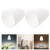 Yardwe Plastic Lampshade Replacement: 6 Pieces Flat Head White Plastic