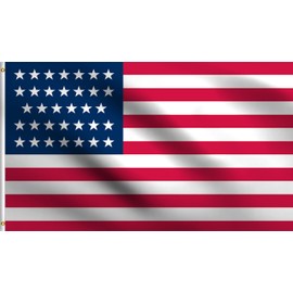 DMSE 34 USA Star America Flag 3X5 Ft Foot 100% Polyester 100D Flag UV Resistant (3' X 5' Foot)