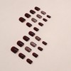 MISUD Wine Red Press on Nails Short Square Fake Nails