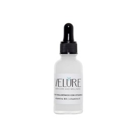 Velure Sérum Facial con Ácido Hialurónico, Vitamina B3, Vitamina E, Colágeno y Elastina, Hidratante con FPS 15 para Uso Diario