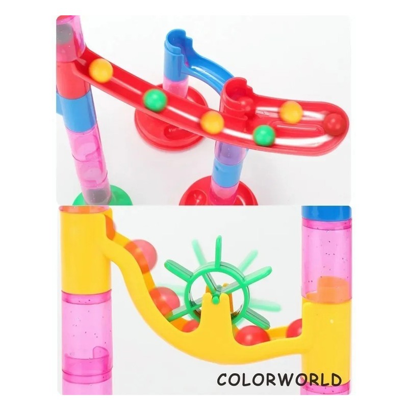 Marble Run Building Blocks DIY Three Dimensional Race Track Marble