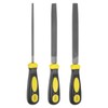 sourcing map 3pcs Metal File Set 6" High Carbon Steel