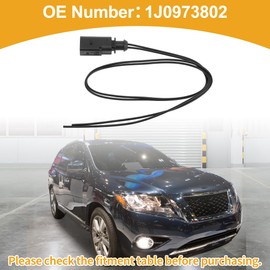 Partuto 2 Pins Sensor Wiring Harnesses Automobile Temperature Sensor Wiring Harness for VW Passat 2001-2021 No.1J0973802 Electrical Sensor Cable Assembly 1 Pc