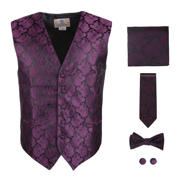 Y&G Gemelos de moda para hombre, diseño de novio, púrpura (vs1021), Medium
