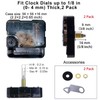 EMOON 2 Pack Silent Sweep Quartz Clock Movement Mechanism with