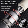 Integrated Internal & External Pipe Threading Tool with 1/2'' &