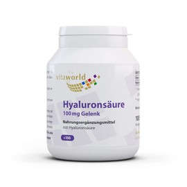 Vita World 3 Pack Hyaluronic Acid 100Mg Joint 3 x 100 Capsules Made in Germany