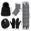 KIKVTER Women's Hat Scarf Winter Set, Winter Hat Scarf Gloves