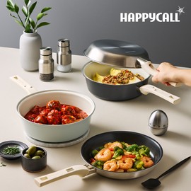 Happycall 플렉스 콤보 올인원 세트 22cm 2종 택1 (민트/블랙) Flex Combo All-in-One Set 22cm Choose 1 of 2 (Mint/Black)