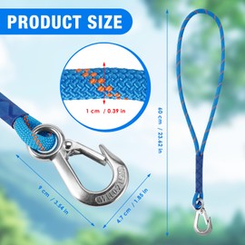 UNISOPH Pack of 2 Swing Tree Attachment Rope, 0.6 m Hammock Attachment Suspension Cord with Carabiners Rope Hammock Swing Attachment for Outdoor Playground, Swings, Hammock, Yoga