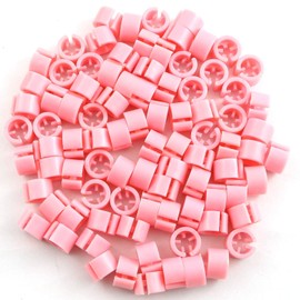 JCBIZ 100pcs Blank Hanger Size Markers Tags Garment Clothing Clothes Snap Labels Accessories, Pink