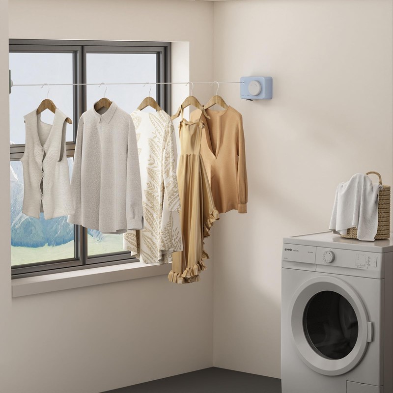 Danpoo Clothes Line Retracting Indoor Clothes Drying Line for Laundry