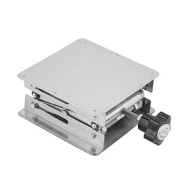 Stainless Steel Laboratory Lifting Platform Stand, Scissor Stand 100 x 100 mm, Height Adjustable for Experiments in Physics, Chemistry and Biology