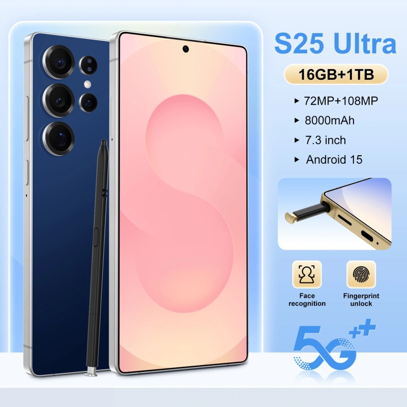 S25UItra 5G Android 15 Smartphone 7.3" AMOLED 120Hz Snapdragon 800