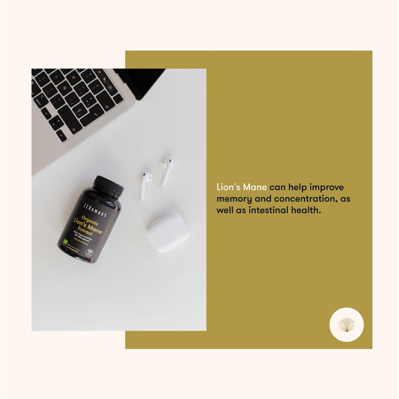 Organic Lions Mane Extract, 3000mg Lion's Mane Capsules High Strength