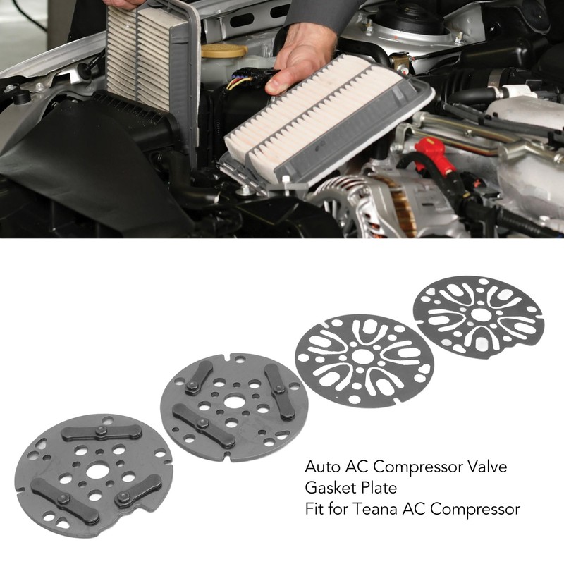 4Pcs AC Compressor Valve Plate Heat Resistant Perfect Sealing AC