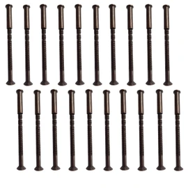 Universal Hardware 20 Pack M4 Door Handle Screws Bronze with Bolt Connecting Sleeve Male to Female for Door Handle, Knobs Escutcheons and Others