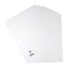Elba A4 10-Part Card File Dividers, 1 Set White Tabbed