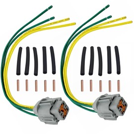 Micarun 2 Pcs Radiator Cooling Fan Wiring Harness Side Connector Plug Compatible with 2000-2018 Nissan Sentra SV SR SL 2009-2020 Nissan Murano 2002-2020 Maxima 2005-2010 Pathfinder 2002-2021 Altima