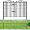 No Dig Decorative Garden Fence 6 Panel with Gate -