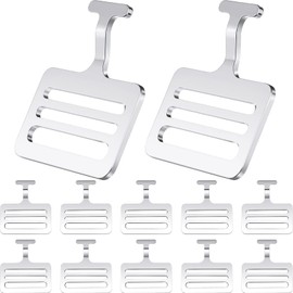 Dunzy 50 Pieces Shoulder Pad T Hook Football Pad T Hook, Silver (1.5 Inch)
