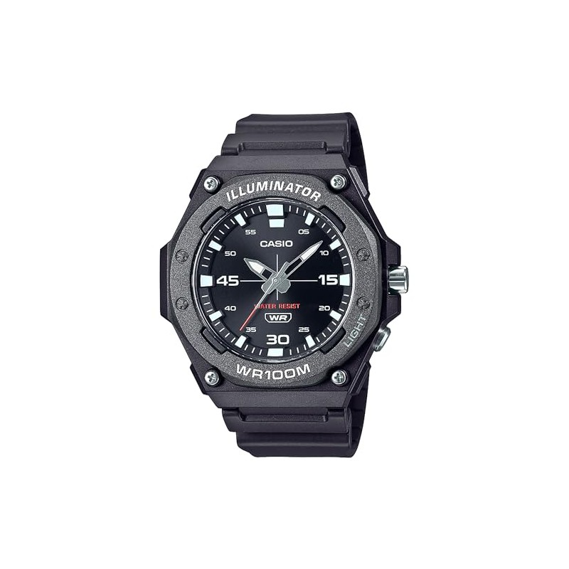 Casio Reloj Deportivo para Hombre, Análogico, Color Negro
