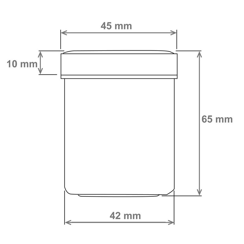 15 Salbendöschen, Creme-döschen, Salbenkruke hoch, 75ml Inhalt - MADE IN