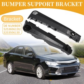Partuto Bumper Support Bracket No.5253606120/5253506130 - Left Right Side Bumper Bracket for Toyota Camry & Hybrid 2012-2014 - ABS Plastic Black - 1 Pair