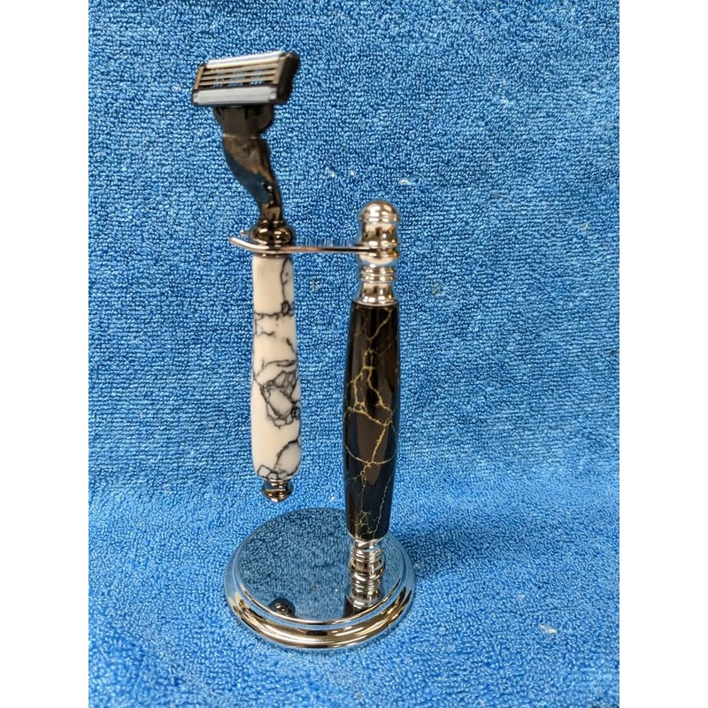 Penn State Industries PKRASTFCH Deluxe Shaving Razor Stand Kit, Woodturning