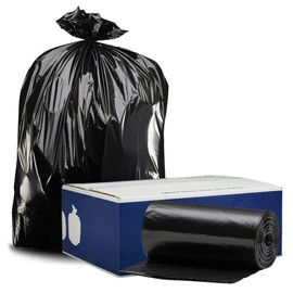 Plasticplace 95-96 Gallon Black Trash Bags, 25 Count