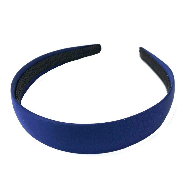 All Accessories® 2.5cm (1") Wide Navy Blue Satin Covered Alice