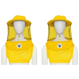 Bee Proof BP105 Beekeeping Veil Hat for Beekeepers (Gold, 2-Pack)