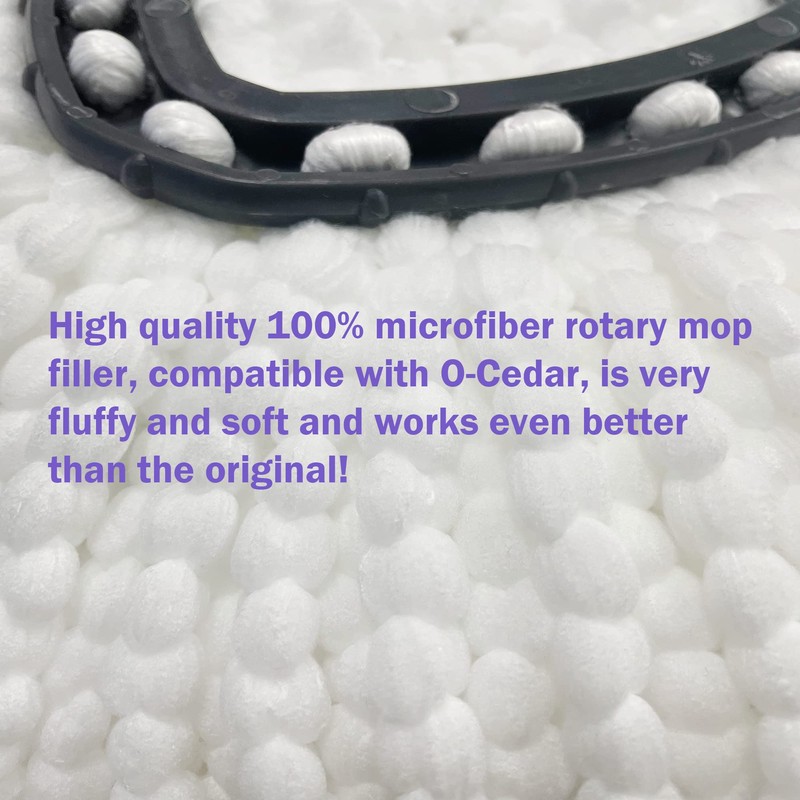 4 Pack Mop Replacement Heads for O-Ceda EasyWrin Spin Mop,