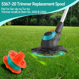 YWNYT Replacement Lawn Trimmer Spool for Gardena 5367-20, 2mm x 4.2m Strimmer Spool for Gardena Turbo Trimmer SmallCut (Item No. 2402 & 2404) Strimmer Spool Replacement (3 Spool + 1)