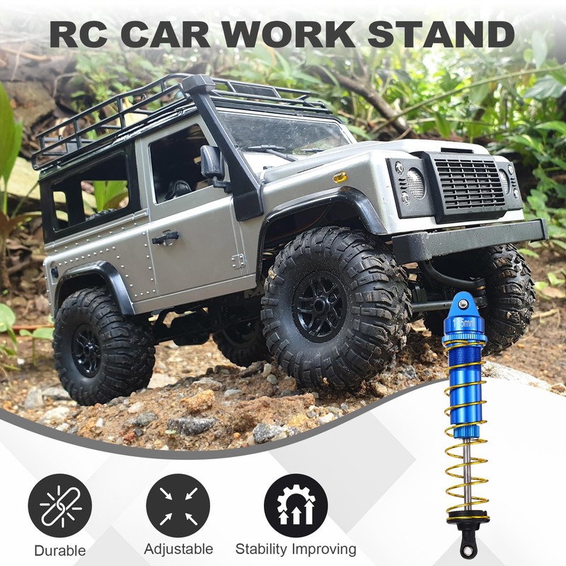 sourcing map RC Shock Absorber 1/10 115mm Aluminum Threaded Front