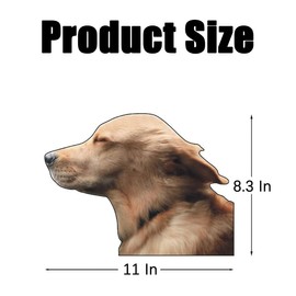 BESULEN Car Side Window Sticker, Left Side Golden Retriever Dog Sticker, PET Glass Decor Window Cling, Perforated Funny Car Window Decal, Car Accessories Decoration for Note Book, Window (Left)