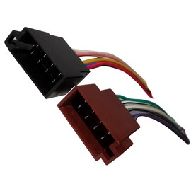 Aerzetix: ISO Connector 8 Pin x2 Car Radio Universal Pre-Wired with Cable and Sound Speaker